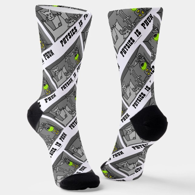 Chaussette La physique est Phun (Fun) Schrödinger's Cat Thoug (Angulaire)
