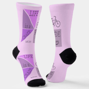 Chaussette La vie de monogramme personnalisé est un tour fou