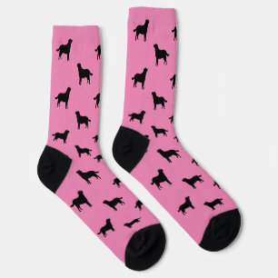 Chaussette Labrador Retriever Chien Silhouettes Motif rose