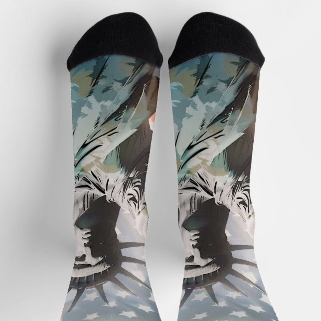 Chaussette Lady Liberty et le drapeau américain (Haut)