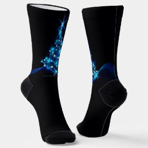 Chaussette l'arbre de Noël stylisé et lumineux de SlipperyJoe