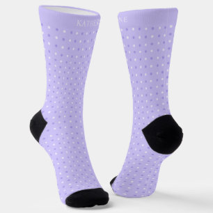 Chaussette Lavage lavande violet violet à pois personnalisabl