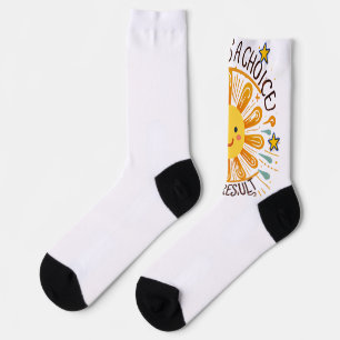 Chaussette "Le bonheur est un choix - Design solaire radieux"