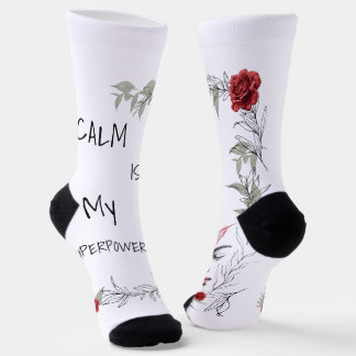 Chaussette Le calme est mon super-pouvoir | Confiance en soi 