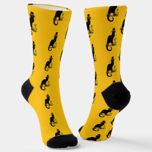 Chaussette Le Chat Noir Action de grâce et dindon pèlerin