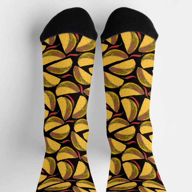 Chaussette Le chef mexicain aux motifs de Tacos (Haut)