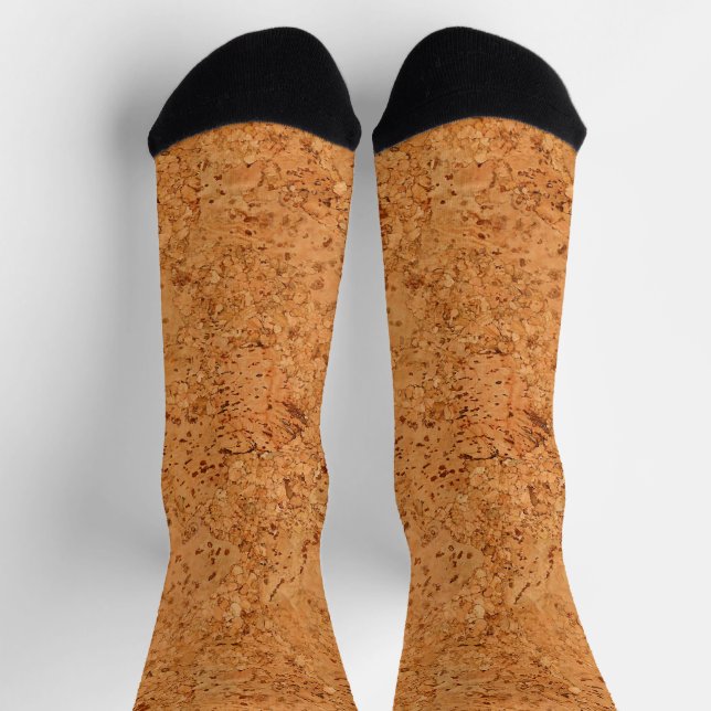 Chaussette Le look de Macadamia Cork Burl Wood Grain (Haut)