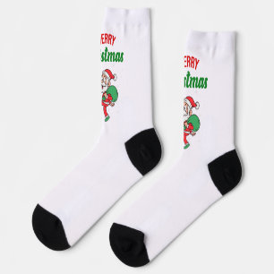 Chaussette Le Père Noël Jouer Au Football Drôle Mignonne
