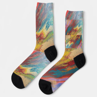 Chaussette Le vent balaie le lac.