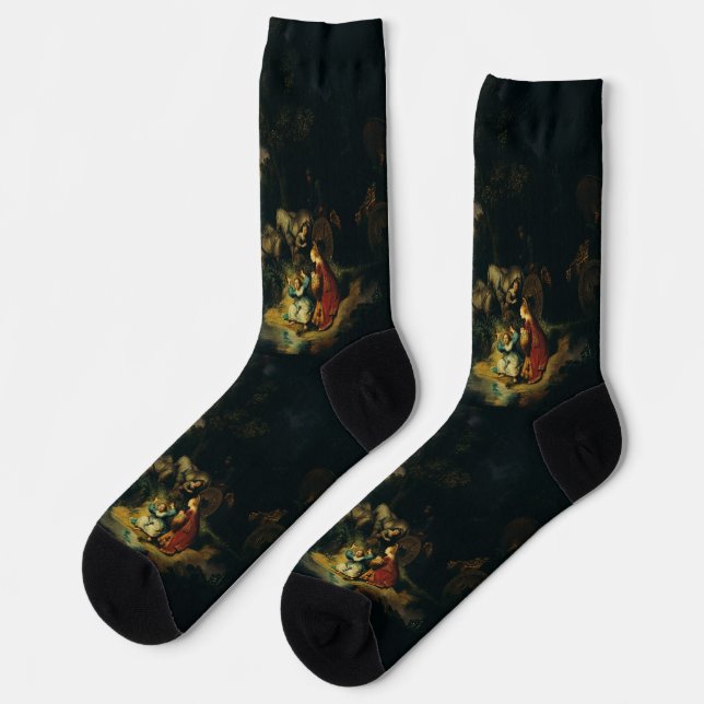 Chaussette L'enlèvement d'Europa par Rembrandt (Gauche)
