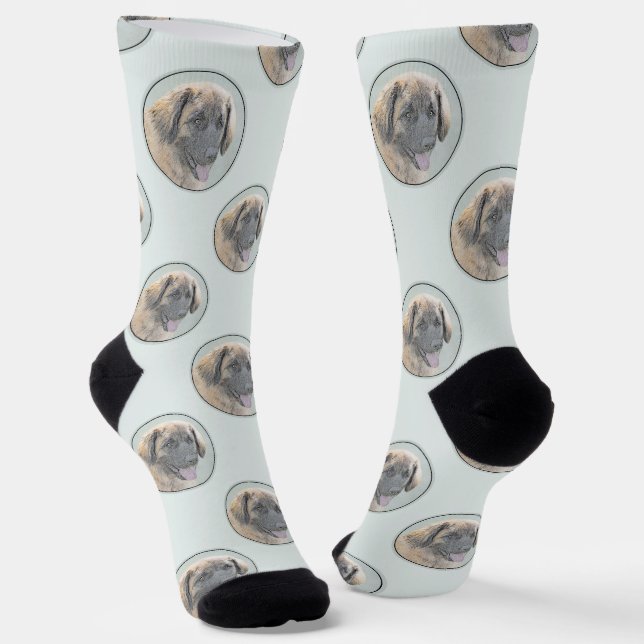 Chaussette Léonberger Peinture Leo Cute Art original chien an (Angulaire)