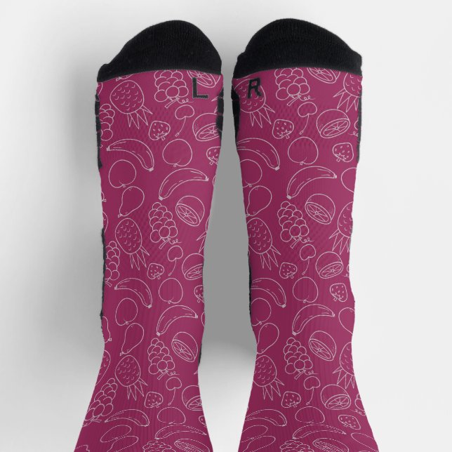 Chaussette Les Fruits sautés | Fruit surface pattern 32 (Haut)