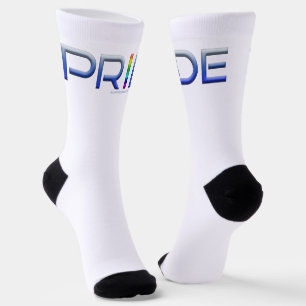 Chaussette Les lettres métalliques du mot de fierté de Slippe