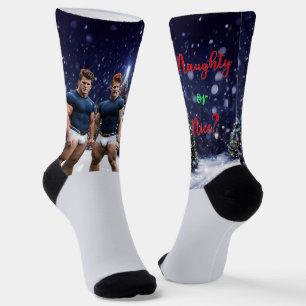 Chaussette Les sapins de Noël lumineux de SlipperyJoe deux mu
