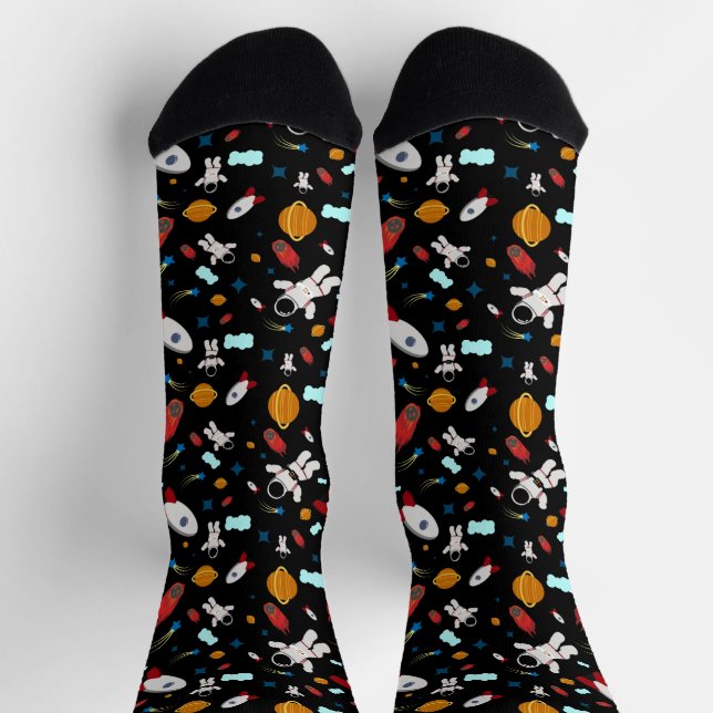 Chaussette L'espace extra-atmosphérique pour enfants et Motif (Haut)