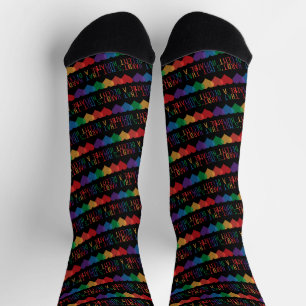 Chaussette LGBT Heart Retro Be A Decent Human Ce n'est pas qu