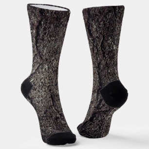 Chaussette Lignes de cool asphaltées fissurées gris