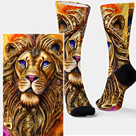 Chaussette Lion d'or vapeur aux yeux bleus