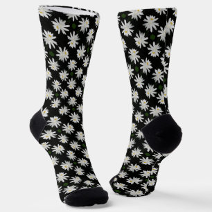 Chaussette Lit d'eau blanche avec Chaussettes d'équipage noir