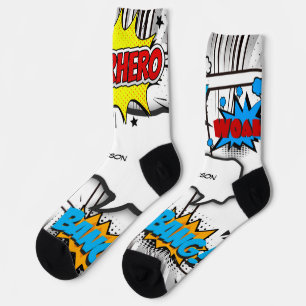 Chaussette Livre BD noir et blanc personnalisé