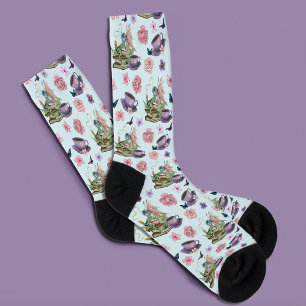Chaussette Livres de thé d'amitié de fée dragon 
