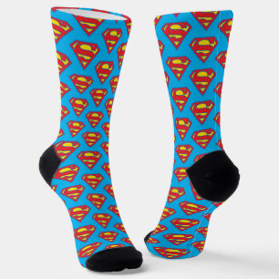 Chaussette Logo classique Supergirl avec fond bleu