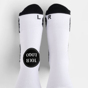 Chaussette Logo de code QR noir élégant, minimaliste et épuré