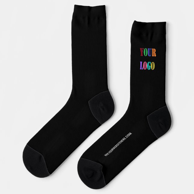 Chaussette Logo de l'entreprise Texte de votre entreprise Cha (Gauche)