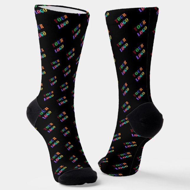 Chaussette Logo d'entreprise ou Modèle photo - Votre couleur (Angulaire)
