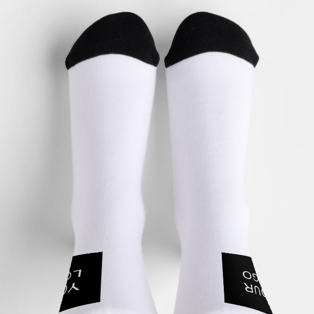 Chaussette Logo d'entreprise professionnelle moderne Blanc (Haut)