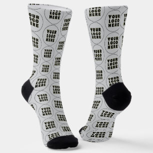 Chaussette Logo et texte personnalisés minimalistes simples