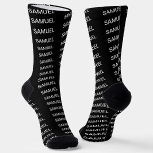 Chaussette Logo et texte personnalisés minimalistes simples