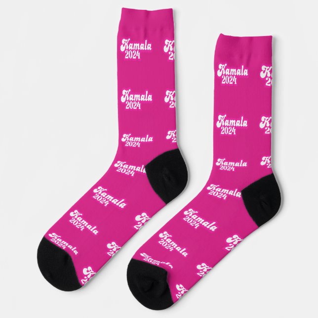 Chaussette Logo Kamala Harris girly Pink 2024 (Gauche)
