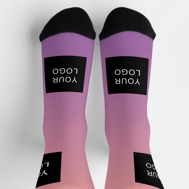 Chaussette Logo Professionnel d'entreprise moderne rose (Haut)