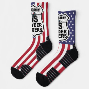 Chaussette Long Island Chapitre - Chaussettes Logo Drapeau a