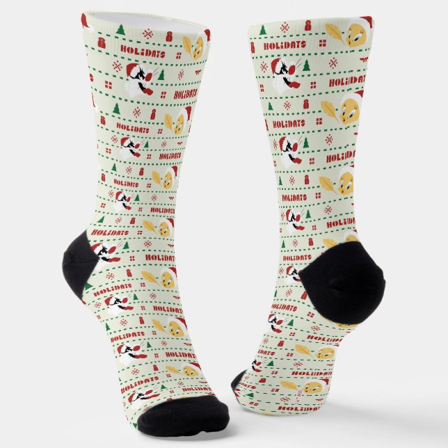 Chaussette LOONEY TUNES™ SYLVESTER™ & TWEETY™ Motif de vacanc (Angulaire)