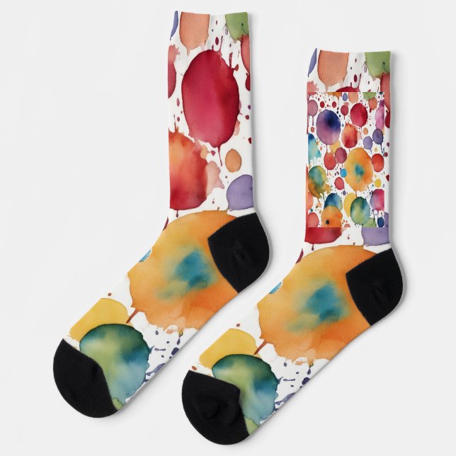 Chaussette Lots of bright splatter in watercolor  (Gauche)