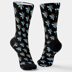 Chaussette Lucioles (noires) - Chaussettes Premium