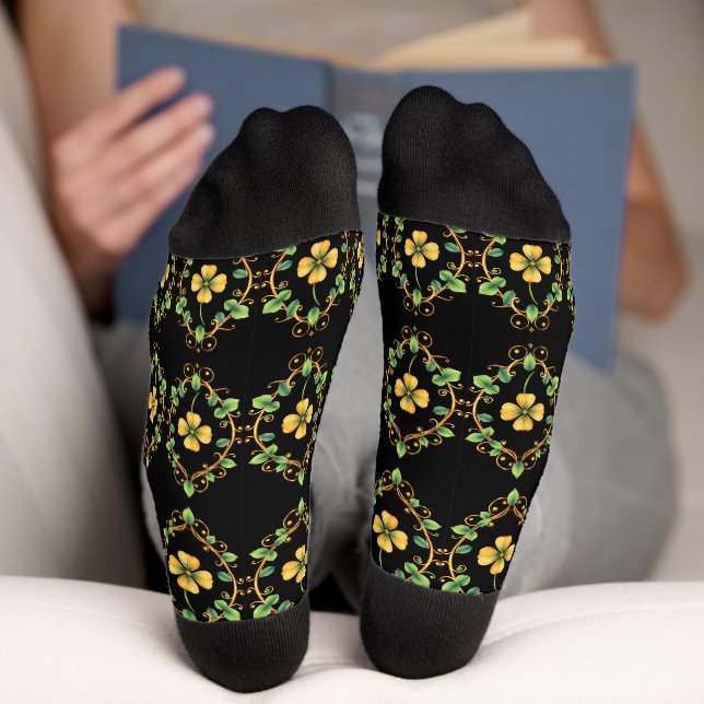 Chaussette Lucky Clover 🍀 un symbole intemporel de la bonne  (Fond)