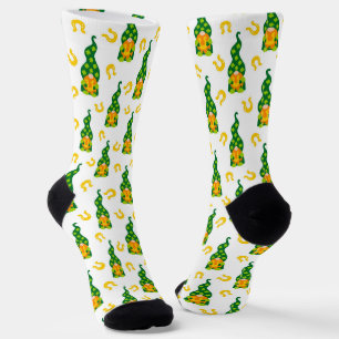 Chaussette Lucky Horseshoe Shamrock Gnome