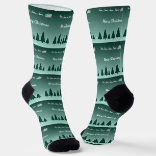 Chaussette lumineuse de Noël au traîneau de sapin