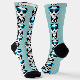 Chaussette Lunettes de soleil motif bleu ours panda mignon co