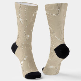 Chaussette Luxe Champagne Arrière - plan Parties scintillant 