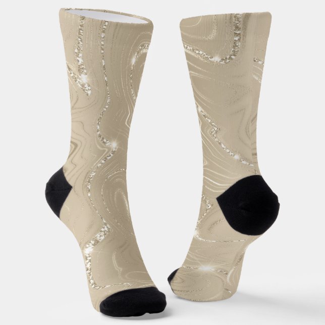 Chaussette Luxe Champagne Arrière - plan Parties scintillant  (Angulaire)