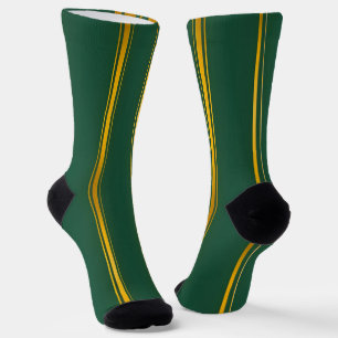 Chaussette Luxe Moderne Green Gold Linen Texture Collection