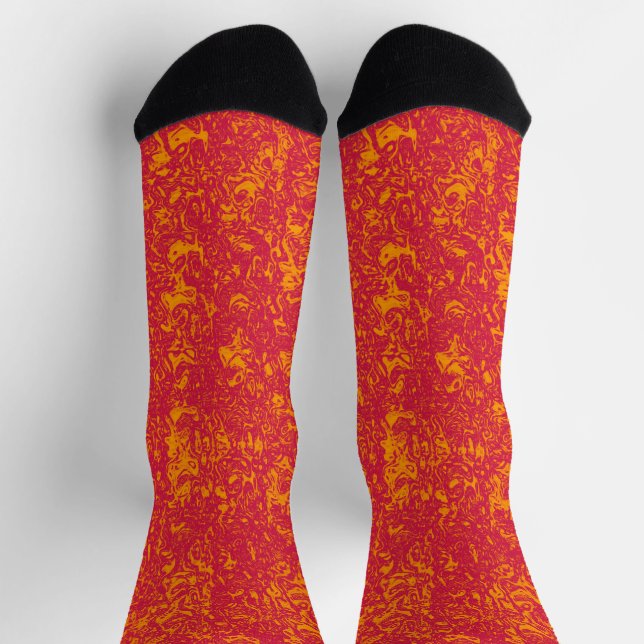 Chaussette Magenta et Orange (Haut)
