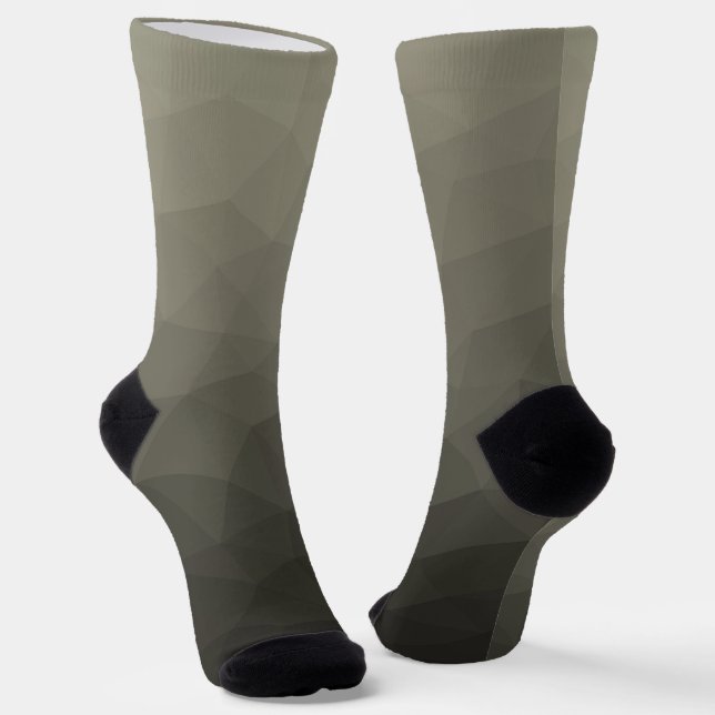 Chaussette Maillage géométrique gris brun (Angulaire)