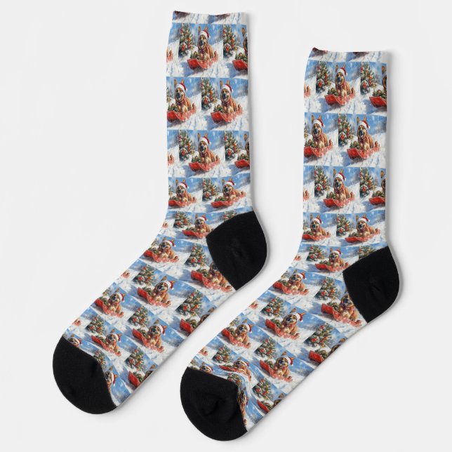 Chaussette Malinoi belge dans la boue Laisser neiger Noël (Gauche)
