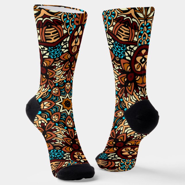 Chaussette Mandala bohémien festif (Angulaire)