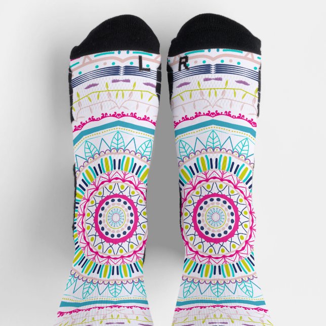Chaussette mandala coloré (Haut)